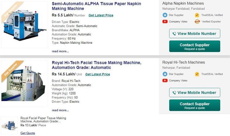 Facial-tissue-paper-making-machine-price-in-India